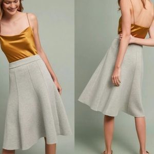 Anthropologie Maeve Gray Scuba Swing Skirt / Size: 6 / good Condition